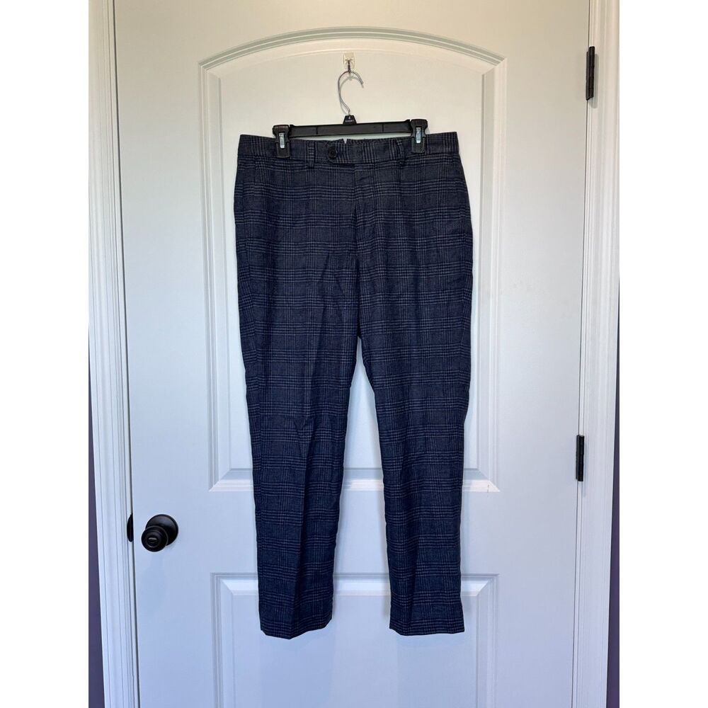 Bonobos Blue Gray Plaid Dress Pants Size 31 / 28